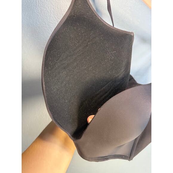 Women's T-Shirt No Lines Bra - Size 34/36 B/C Light Padding Black - Picture 3 of 7